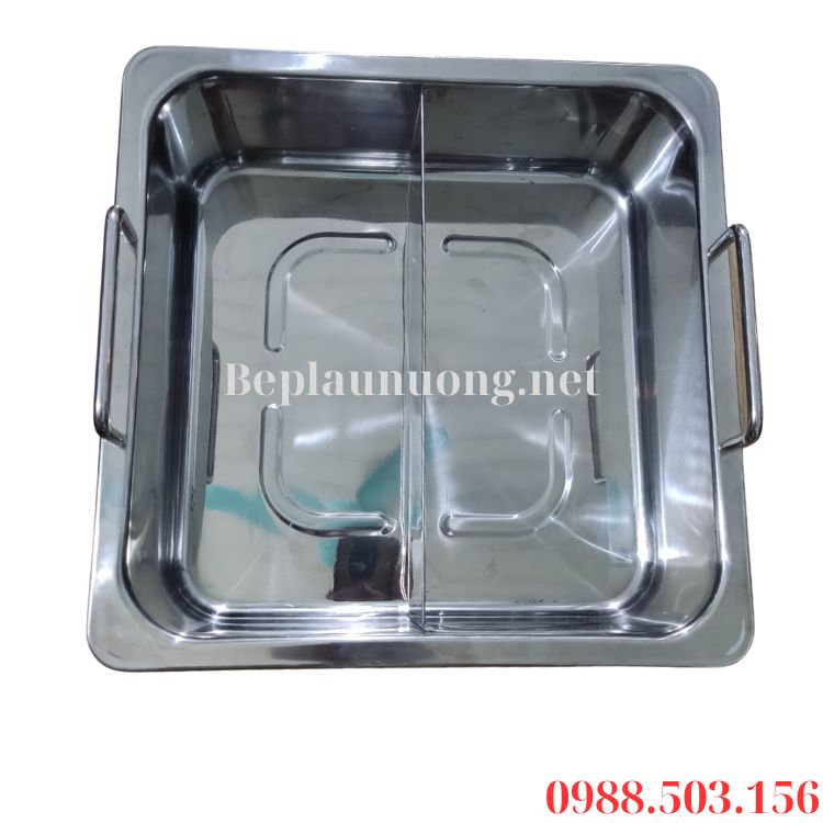 Nồi lẩu vuông 2 ngăn cho nhà hàng