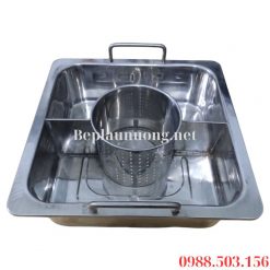 Nồi lẩu 3 ngăn kèm xoong tròn