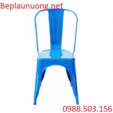 Ghế tolix có tựa lưng màu xanh