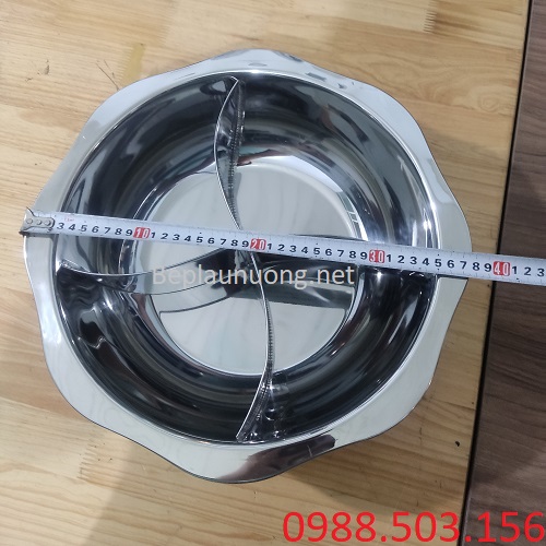 Kích thước của nồi inox 4 ngăn tròn