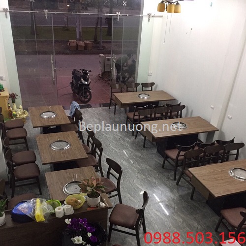 Hộp sắt chân bàn nhà hàng tại Hà Nội