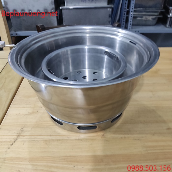 Bếp nướng than hoa âm bàn hút dương