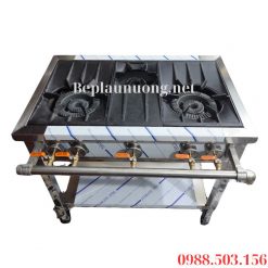 Bếp gas công nghiệp 2 họng lớn 1 họng nhỏ