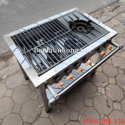 Bếp gas 1 họng lớn 4 họng nhỏ