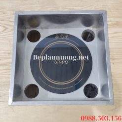 Khung bếp lẩu âm bàn có hút mùi