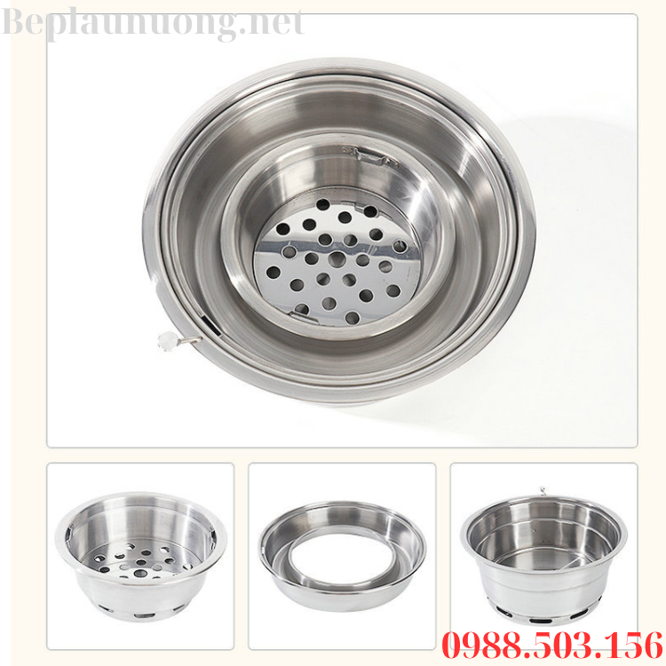 Bếp nướng than hoa không khói hút dương