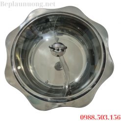 Nồi lẩu inox tròn 2 ngăn cho nhà hàng