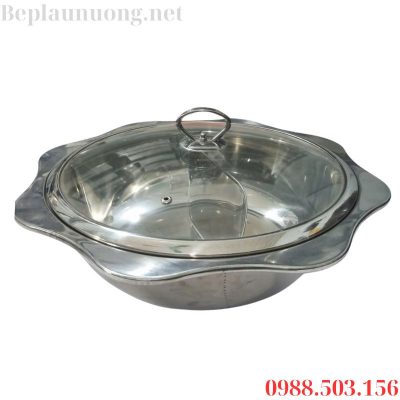 Nồi inox tròn 2 ngăn cho nhà hàng