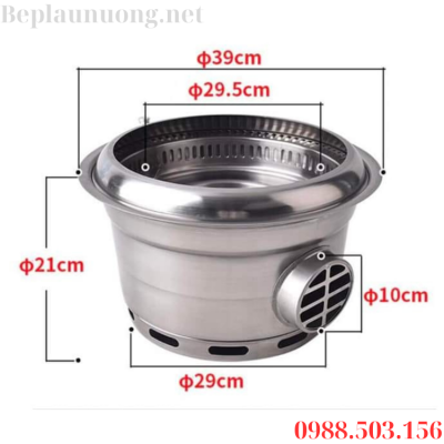 Lò nướng than hút âm cho nhà hàng